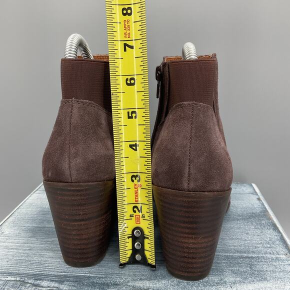 NEW Lucky Brand Women’s Zoralina Leather Ankle Boots Brown Size 6.5M - Picture 4 of 10